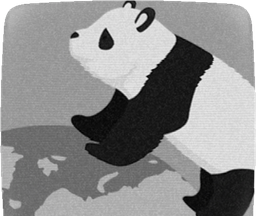熊猫转的话：地球也会转logo图