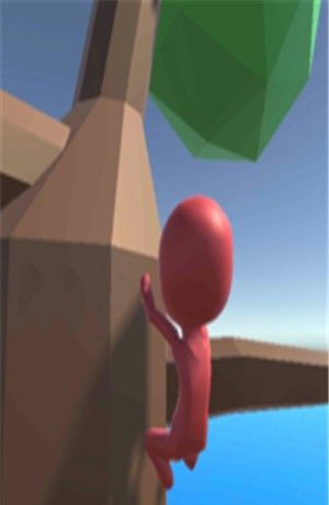 小人爬树3D图标