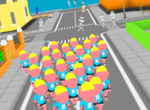 人群奔跑3D图标