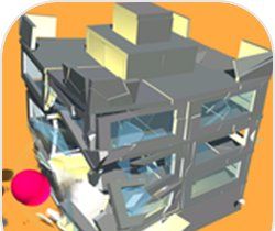 破坏建筑3D图标