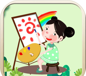 植物填色画画图标