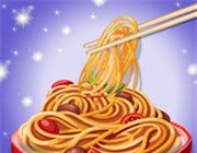 女孩烹饪中餐图标