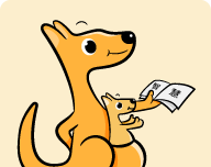 袋鼠想学logo图