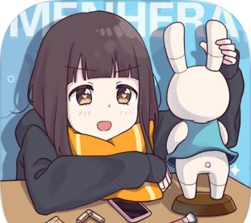 胡桃日记：表情包少女logo图