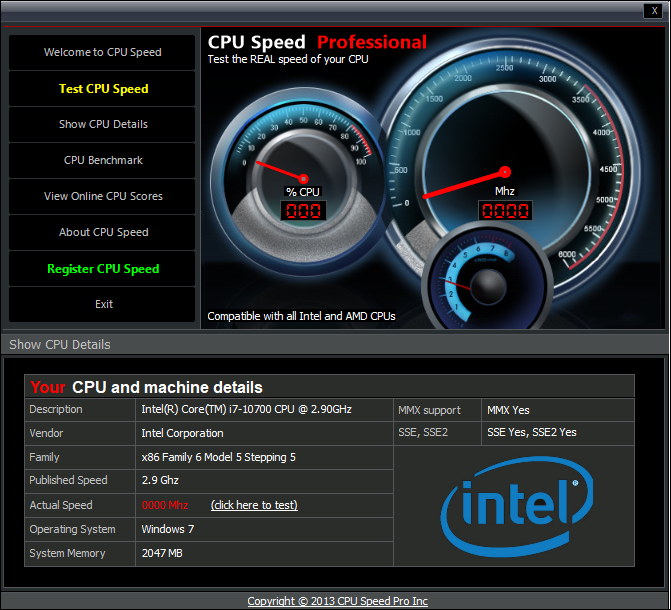 CPU Speed Professional(CPU测试软件)截图