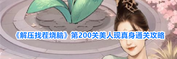 《解压找茬烧脑》第200关美人现真身通关攻略