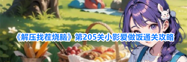 《解压找茬烧脑》第205关小影爱做饭通关攻略